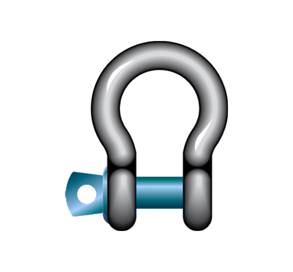 Grade S Screw Pin Bow Shackle Galvanised