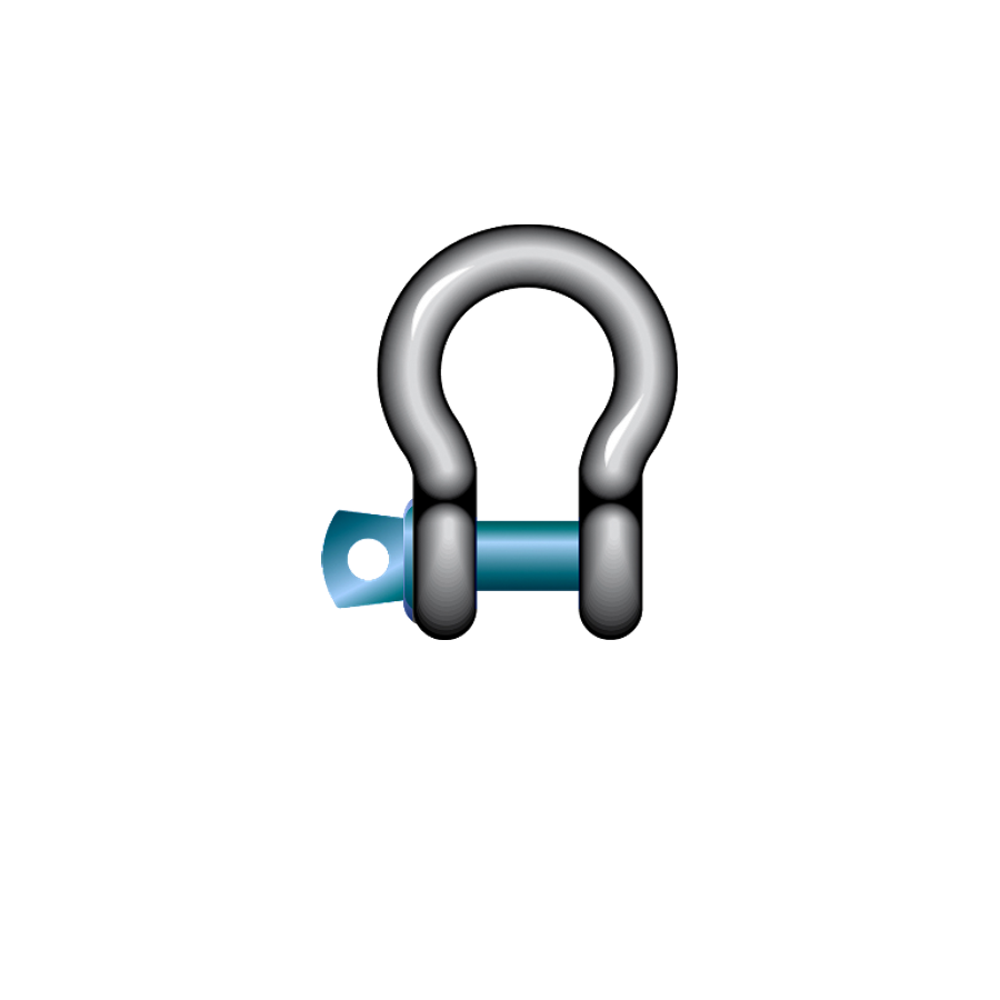 Grade S Screw Pin Bow Shackle Galvanised