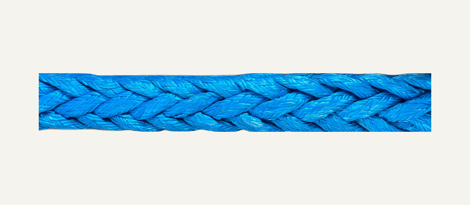Close-up of Jeyflex 12x12 Strand HMPE rope texture