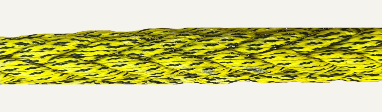 Close-up of Jeymoor 12 Strand HMPE/PES rope texture