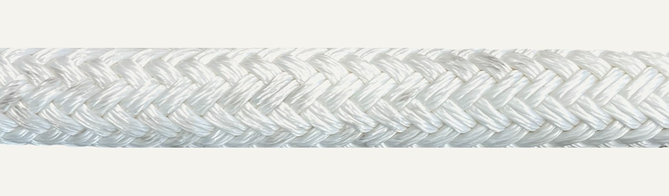 Close-up of Polyester Double Braid rope texture
