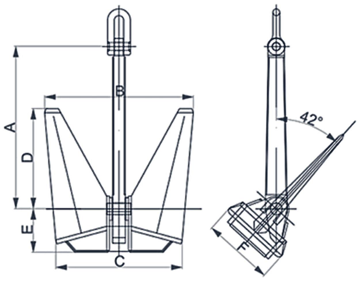 Pool Anchor dimension diagram