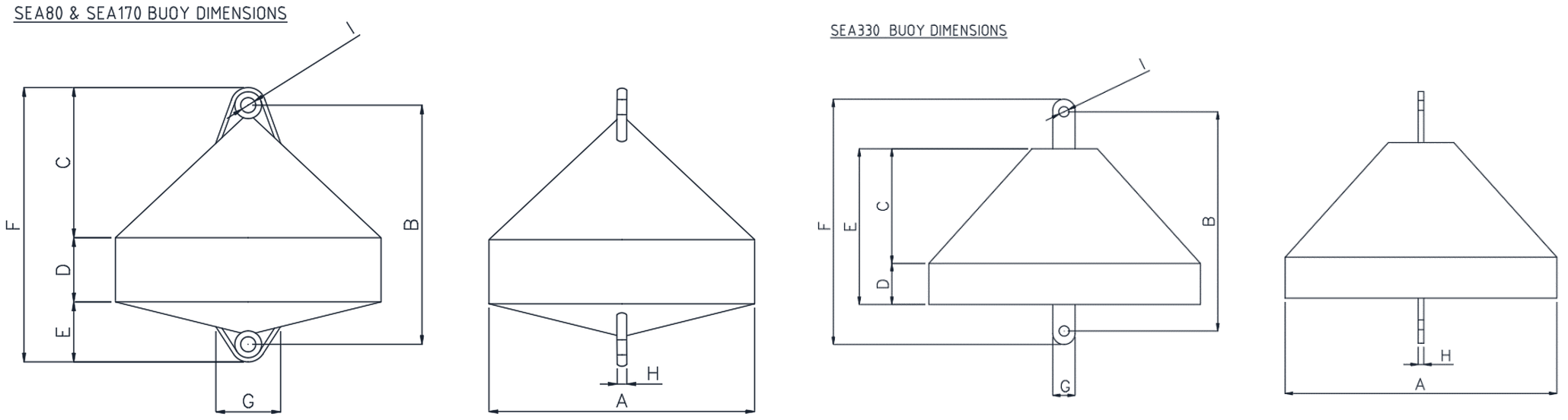 sea mooring buoys dimension diagram